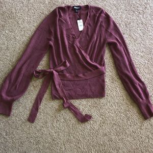 Light plum, Express wrap sweater